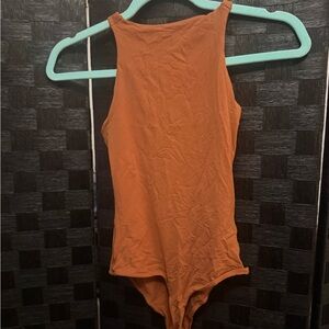 SKIMS Rust Brown Sleeveless Bodysuit